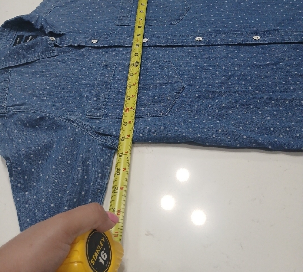 Lucky Brand Women's Blue Patterned Button Down Shirt Sz Small Pre-owned - Picture 7 of 10